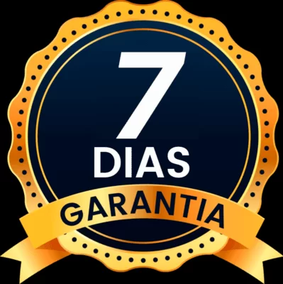 Número 7 com a frase "DIAS GARANTIA" indicando um período de garantia de 7 dias.